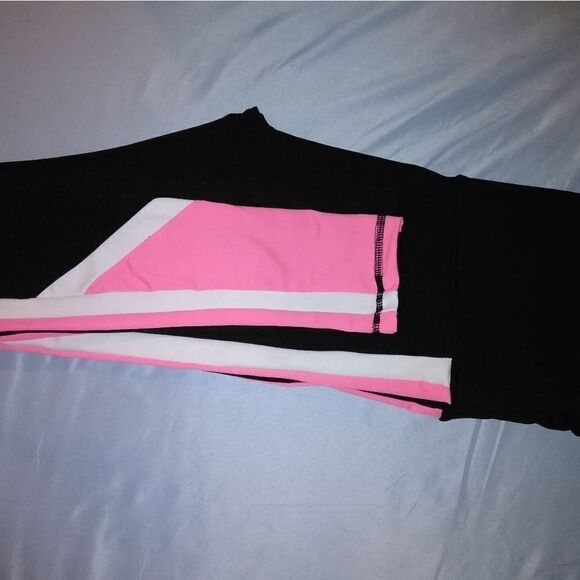 Ebb & Flow black, pink, and white workout pants, M - Picture 7 of 7